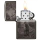 Зажигалка ZIPPO Classic с покрытием Black Ice®, латунь/сталь, чёрная, глянцевая, 38x13x57 мм