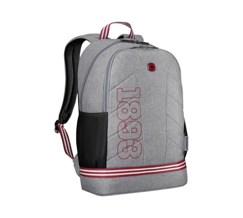 Рюкзак WENGER Collegiate Quadma 16”, серый, 100% полиэстер, 33х17х43 см, 22 л