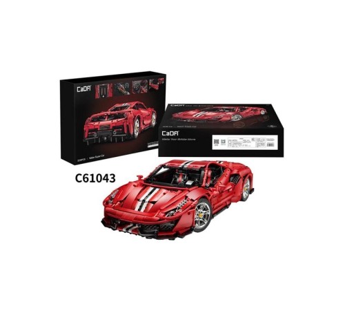 Конструктор CaDA MASTER спорткар Italian Super Car, красный 1/8 (3236 деталей)