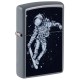 Зажигалка ZIPPO Skateboarding Astronaut с покрытием Flat Grey, латунь/сталь, серая, 38x13x57 мм