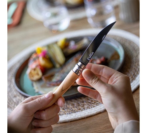 Нож филейный Opinel №10, нержавеющая сталь, рукоять оливковое дерево