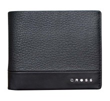 Кошелёк, Cross Nueva FV, кожа наппа, фактурная, чёрный, 8 х 1,5 х 10,5 см