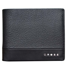 Кошелёк, Cross Nueva FV, кожа наппа, фактурная, чёрный, 11 х 1 х 9 см
