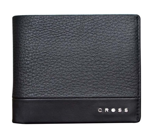 Кошелёк, Cross Nueva FV, кожа наппа, фактурная, чёрный, 11,5 х 1,5 х 9,5 см