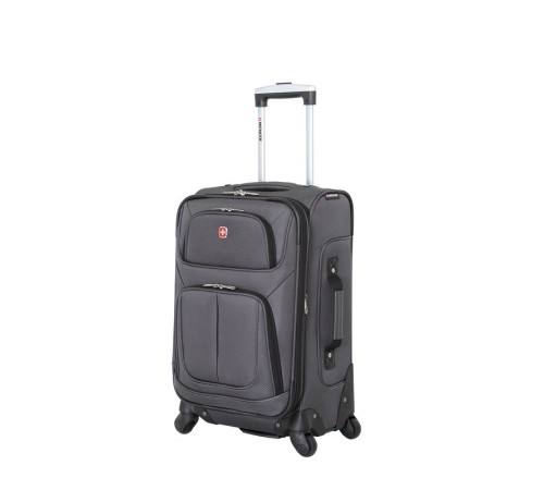 Чемодан WENGER SION, серый, полиэстер 750x750D добби, 37x22x60 см, 35 л