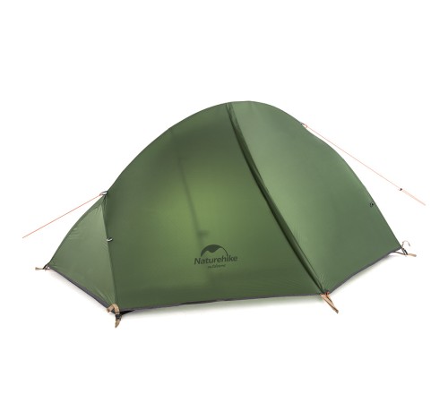 Палатка 1-местная Naturehike сверхлегкая + коврик NH18A095-D, 20D, зеленый, 6927595735671