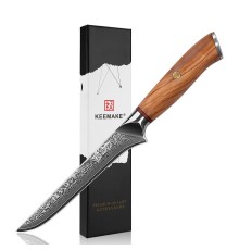Нож обвалочный из дамасской стали Keemake 6 Inch Boning Knife Phoenix, бежевый