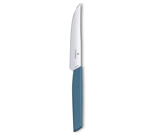Нож для стейка VICTORINOX Swiss Modern, лезвие 12 см с прямой кромкой, васильково-синий