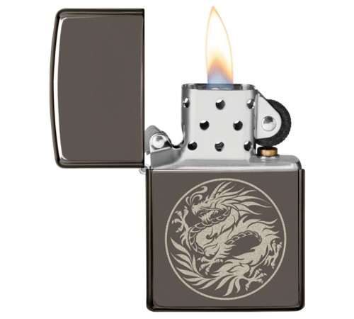 Зажигалка ZIPPO Лучшая цена 2022 с покрытием Black Ice®, латунь/сталь, чёрная, 38x13x57 мм