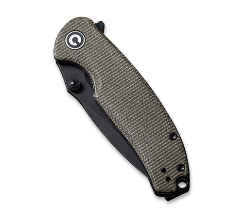 Складной нож CIVIVI Pintail CPM S35VN Steel Black Stonewashed Handle Dark Green Micarta