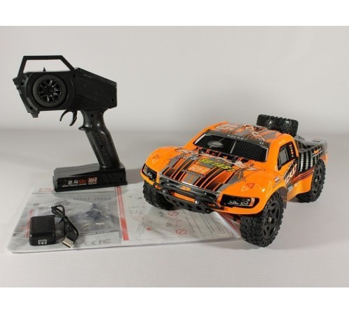 Радиоуправляемый шорт-корс Remo Hobby Rocket UPGRADE V2.0 (оранжевый) 4WD 2.4G 1/16 RTR