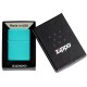 Зажигалка ZIPPO Classic с покрытием Flat Turquoise, латунь/сталь, бирюзовая, матовая, 38x13x57 мм