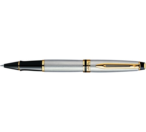 Роллерная ручка Waterman Expert Stainless Steal GT. Корпус - лак, детали дизайна: позолота 23К