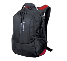 Рюкзак WENGER, 15”, черный/красный, полиэстер 1200D, 36х17х50 см, 30 л