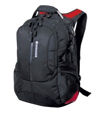Рюкзак WENGER, 15”, черный/красный, полиэстер 1200D, 36х17х50 см, 30 л