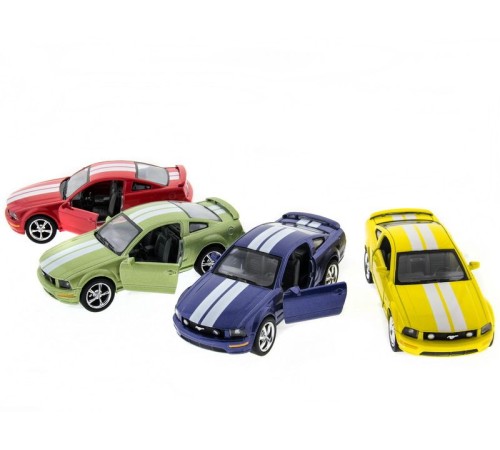 Машина Kinsmart 1:38 Ford Mustang GT с полосками инерция (1/12шт.) б/к