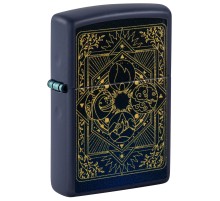 Зажигалка ZIPPO Elements Design с покрытием Navy Matte, латунь/сталь, синяя, матовая, 38x13x57 мм