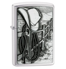 Зажигалка ZIPPO Classic с покрытием Brushed Chrome, латунь/сталь, серебристая, матовая, 38x13x57 мм