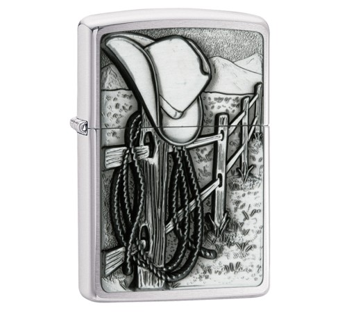 Зажигалка ZIPPO Classic с покрытием Brushed Chrome, латунь/сталь, серебристая, матовая, 38x13x57 мм