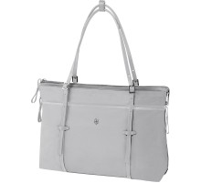 Сумка VICTORINOX Victoria Charisma 15,6'', серебристая, нейлон/кожа/микрозамша, 43x15x33 см, 22 л