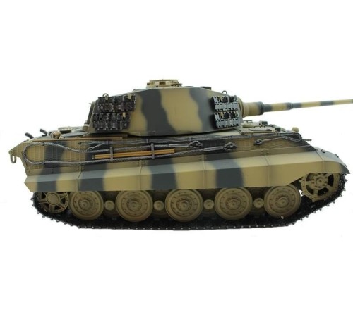 Радиоуправляемый танк Torro King Tiger 1/16, ВВ-пушка, дым, деревянная коробка V3.0 2.4G RTR