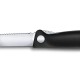 Нож для овощей VICTORINOX SwissClassic, складной, лезвие 11 см с волнистой заточкой, чёрный