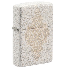 Зажигалка ZIPPO Lucky Knot Design с покрытием Mercury Glass, латунь/сталь, бежевая, 38x13x57 мм