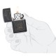 Зажигалка ZIPPO Skull Design с покрытием Black Matte, латунь/сталь, чёрная, матовая, 38x13x57 мм