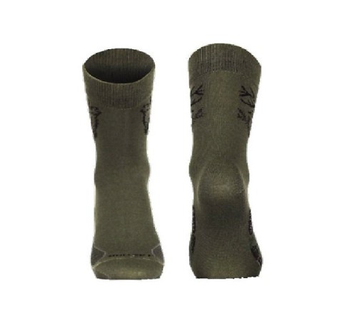 Носки Lasting  CXJ 620, cotton+polyamide, зеленый с рисунком, размер S , CXJ620-S