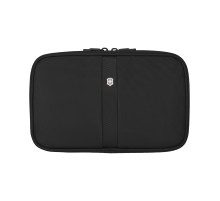 Несессер VICTORINOX TA 5.0 Zip-Around Travel Kit, 3 отделения, чёрный, нейлон, 28x8x18 см, 4 л