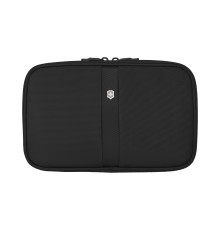 Несессер VICTORINOX TA 5.0 Zip-Around Travel Kit, 3 отделения, чёрный, нейлон, 28x8x18 см, 4 л