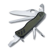 Нож перочинный VICTORINOX Swiss Soldier's Knife 08, 111 мм, 10 функций, зелёный с чёрными вставками