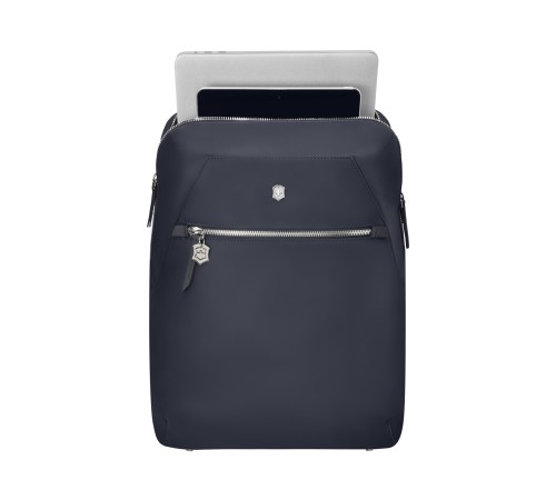 Рюкзак VICTORINOX Victoria Signature Compact Backpack, синий, нейлон/кожа, 30x16x38 см