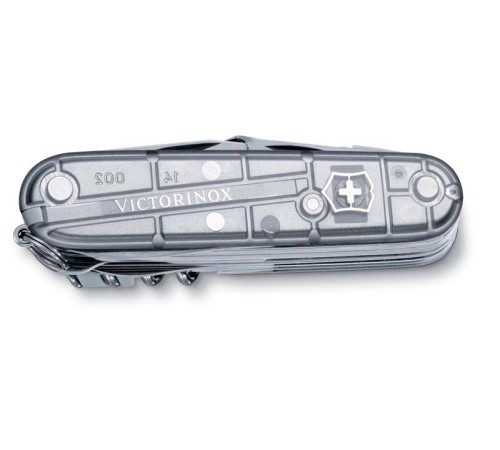 Нож перочинный VICTORINOX Swiss Champ, 91 мм, 31 функция, полупрозрачный серебристый