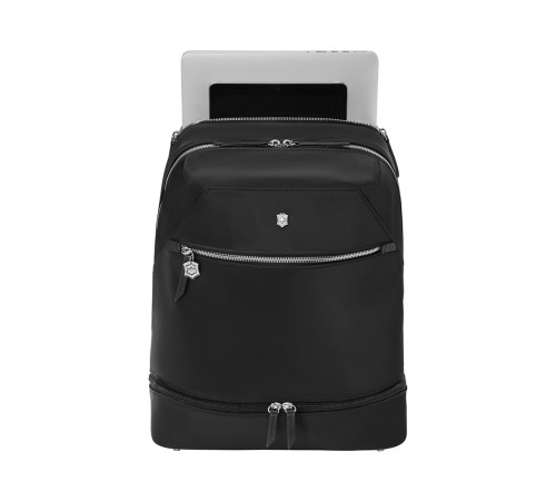 Рюкзак VICTORINOX Victoria Signature Deluxe Backpack, черный, нейлон/кожа, 32x18x39 см