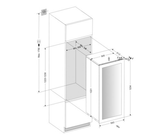 Винный шкаф компрессорный Dunavox DAVG-72.185DB.TO