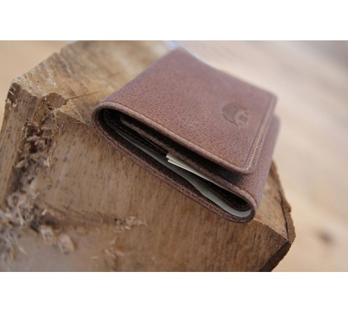 Бумажник женский KLONDIKE «Jane», натуральная кожа в коричневом цвете, 11 х 8,5 х 1,5 см