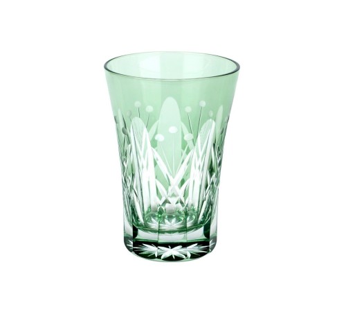 Стакан TAJIMA GLASS с узором Тама Ярай , 240 мл, зеленый, 1 шт