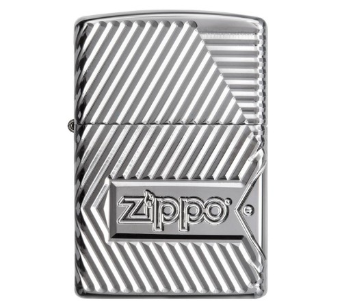 Зажигалка ZIPPO Armor® с покрытием High Polish Chrome, латунь/сталь, серебристая, 38x13x57 мм
