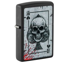 Зажигалка ZIPPO с покрытием Black Matte, латунь/сталь, черная, матовая, 38x13x57 мм