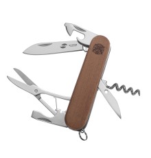 Нож перочинный Stinger, 90 мм, 11 функций, материал рукояти: древесина сапеле, в блистере
