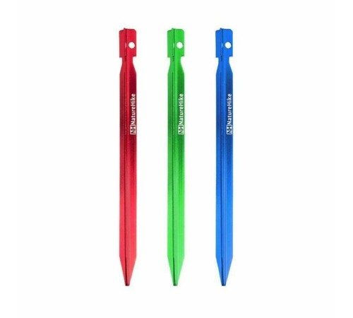 Колышки Naturehike NH17D026-D  алюминиевый Vобразный (8 шт.)Красный, 6927595723364
