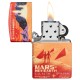 Зажигалка ZIPPO Mars Design с покрытием 540 Matte, латунь/сталь, красная, матовая, 38x13x57 мм
