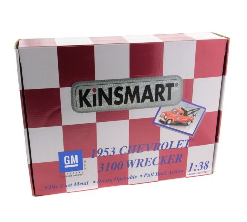 Машина Kinsmart 1953 Chevrolet 3100 Wreckler инерция (1/12шт.) 1:38 б/к