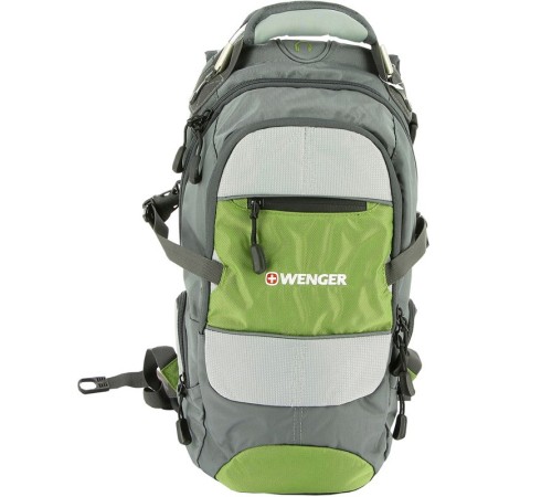 Рюкзак WENGER, серый/зеленый/серебристый, полиэстер 1200D PU, 23х18х47 см, 22 л