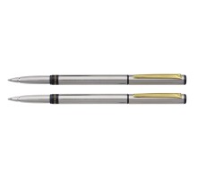 Набор Pierre Cardin PEN&PEN: ручка шариковая + роллер. Цвет - серебристый. Упаковка Е.
