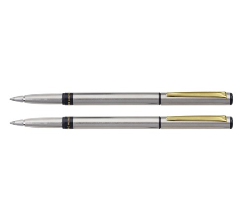 Набор Pierre Cardin PEN&PEN: ручка шариковая + роллер. Цвет - серебристый. Упаковка Е.