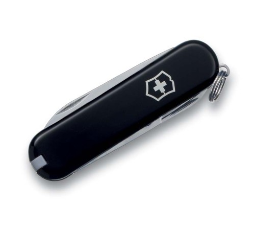 Нож-брелок VICTORINOX Classic SD, 58 мм, 7 функций, чёрный