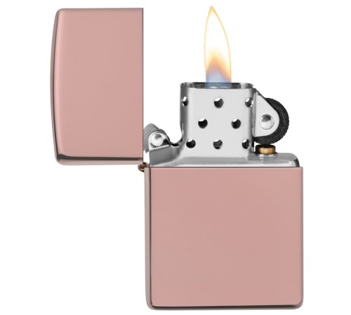 Зажигалка ZIPPO Classic с покрытием High Polish Rose Gold, латунь/сталь, розовое золото, 38x13x57 мм