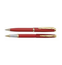 Набор Pierre Cardin PEN&PEN: ручка шариковая + роллер. Цвет - красный.Упаковка Е.